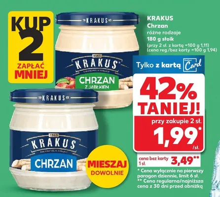 Chrzan różne rodzaje promocja w Kaufland