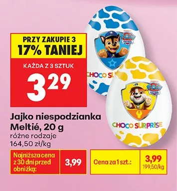 Jajko niespodzianka Meltié Psi Patrol Skye promocja w Biedronka