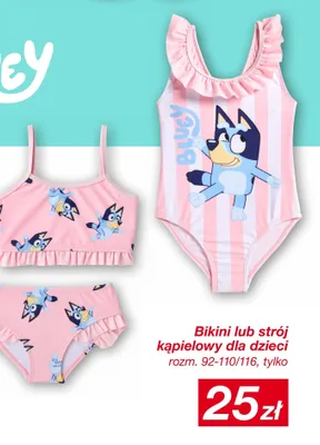 Bikini Bluey dla dzieci rozm. 92-110/116 promocja w KiK