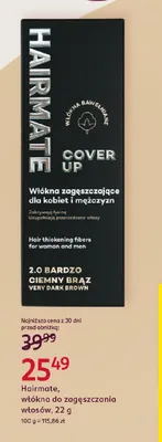 Włókna do zagęszczania włosów Hairmate promocja w Rossmann