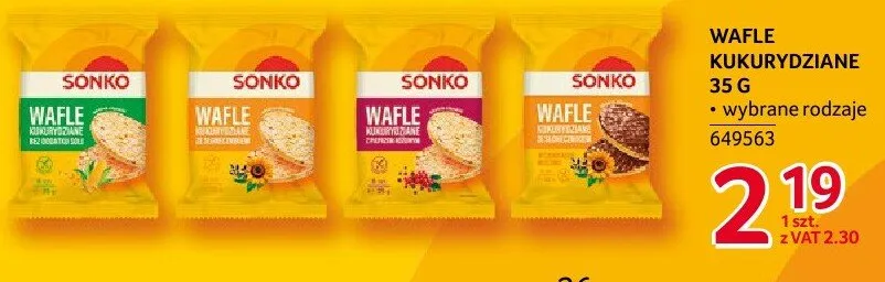 Wafle kukurydziane 35 g wybrane rodzaje promocja w Selgros