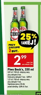 Piwo Beck's 330 ml promocja w Twój Market