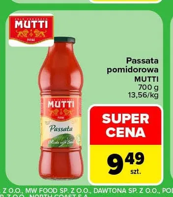 Passata pomidorowa Mutti promocja w Carrefour