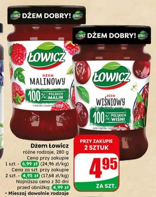 Dżem malinowy promocja w Dino