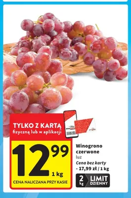 Winogrono czerwone promocja w Intermarche