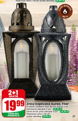 Znicz kapliczka Aurea promocja w Dino