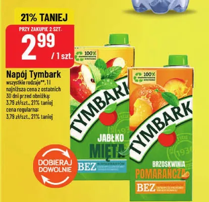Napój Tymbark Jabłko Mięta promocja w POLOmarket
