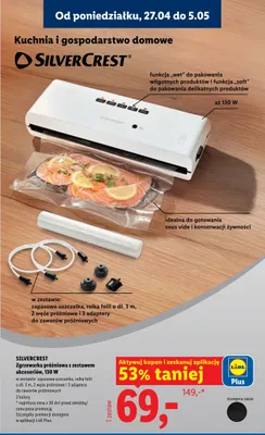 Zgrzewarka próżniowa z zestawem akcesoriów 130W promocja w Lidl