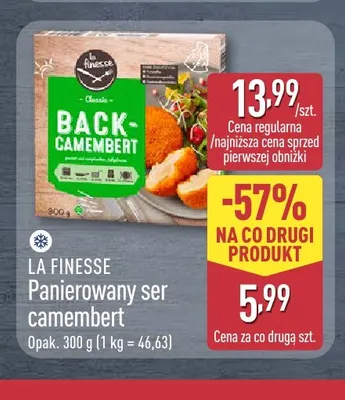 Panierowany ser camembert La Finesse promocja w Aldi