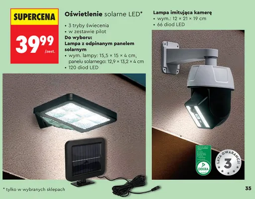 Oświetlenie solarne LED promocja w Biedronka