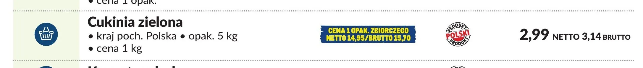 Cukinia zielona promocja w Makro