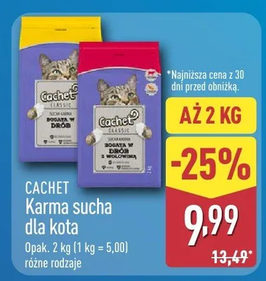 Karma sucha dla kota różne rodzaje promocja w Aldi