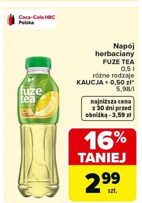 Napój herbaciany różne rodzaje promocja w Carrefour