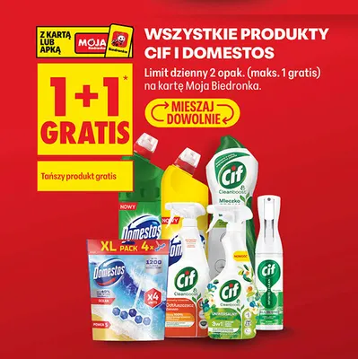 Produkty Cif i Domestos promocja w Biedronka