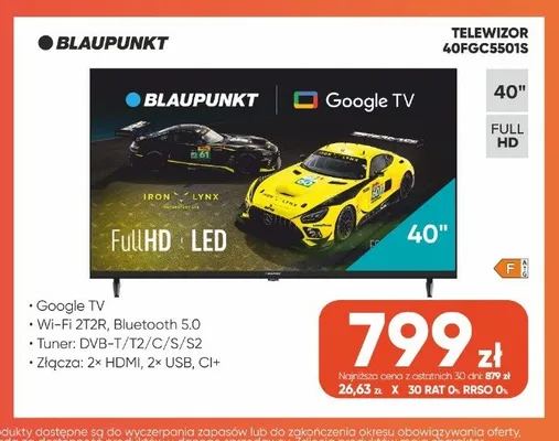 Telewizor Blaupunkt 40FGC5501S promocja w Max Elektro