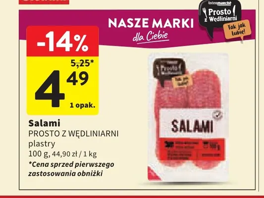 Salami Prosto z Wędliniarni promocja w Intermarche
