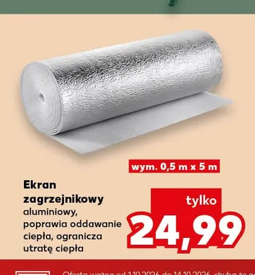 Ekran zagrzejnikowy aluminiowy promocja w Kaufland