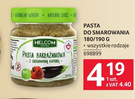 Pasta bakłażanowa z grillowaną papryką Helcom promocja w Selgros
