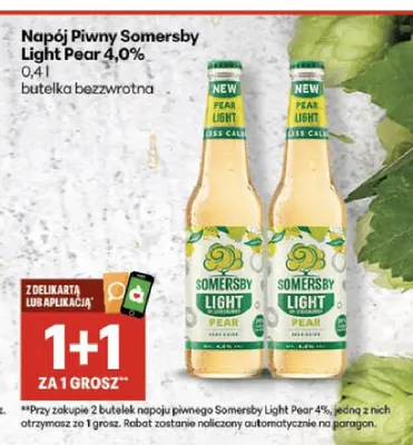 Napój piwny Somersby Light Pear 4% promocja w Delikatesy Centrum