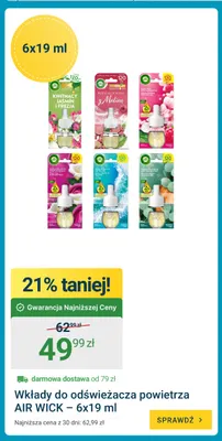 Wkłady do odświeżacza powietrza Air Wick 6-pak 19 ml promocja w ERLI