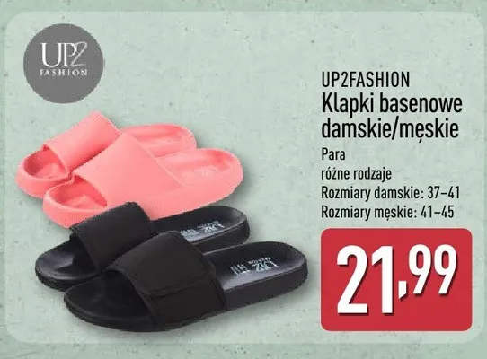 Klapki basenowe damskie UP2FASHION promocja w Aldi