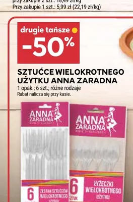Sztućce wielokrotnego użytku Anna Zaradna promocja w Stokrotka