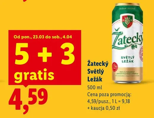 Piwo Světlý Ležák promocja w Lidl