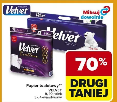 Papier toaletowy 3-, 4-warstwowy promocja w Carrefour