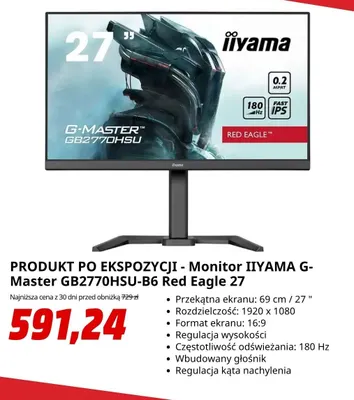 Monitor iiyama G-Master GB2770HSU-B6 Red Eagle 27" promocja w Media Markt