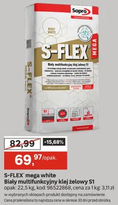 S-FLEX mega white Biały multifunkcyjny klej żelowy S1 promocja w Leroy Merlin