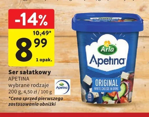 Ser sałatkowy Apetina Original promocja w Intermarche