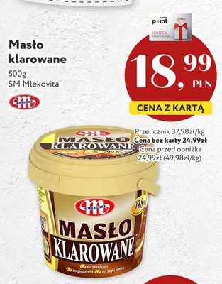 Masło klarowane Mlekovita promocja w Market Point