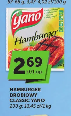 Hamburger drobiowy Classic Yano promocja w Groszek