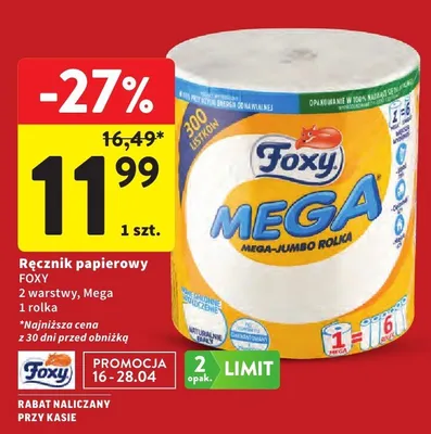 Ręcznik papierowy Mega promocja w Intermarche
