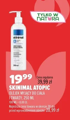 Olejek myjący do ciała i twarzy Skinimal Atopic promocja w Drogerie Natura