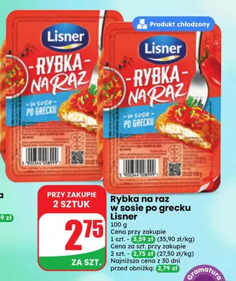 Rybka na raz w sosie po grecku Lisner promocja w Dino