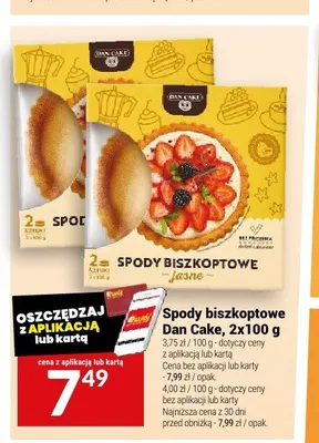 Spody biszkoptowe jasne Dan Cake 2-pak 100g promocja w Twój Market