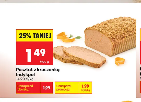Pasztet z kruszonką Indykpol promocja w Biedronka
