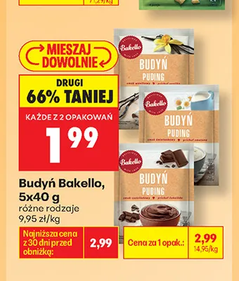 Budyń o smaku waniliowym Bakello 5-pak promocja w Biedronka