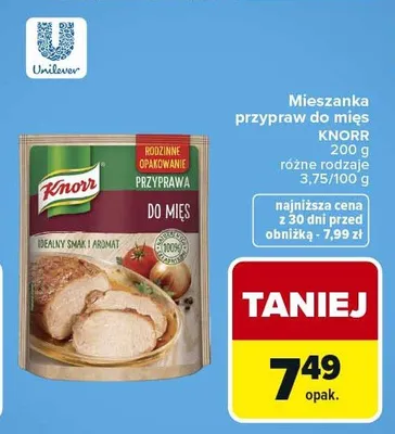 Mieszanka przypraw do mięs KNORR promocja w Carrefour