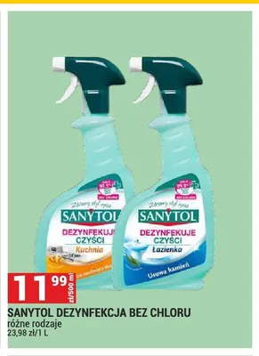 Płyn dezynfekujący do łazienki Sanytol promocja w Merkury Market