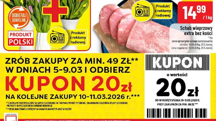 Tulipany bukiet promocja w POLOmarket