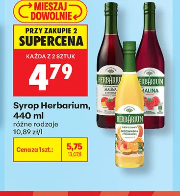 Syrop Herbarium brzoskwinia z pomarańczą promocja w Biedronka