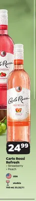 Wino musujące Carlo Rossi Refresh Strawberry promocja w Netto