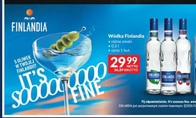 Wódka Finlandia promocja w Makro