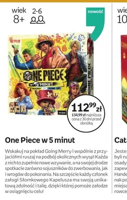 Gra planszowa One Piece w 5 minut promocja w Dzień Dziecka