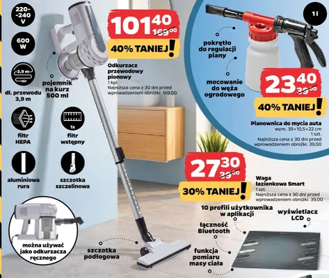 Odkurzacz przewodowy pionowy promocja w Netto