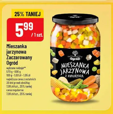 Mieszanka jarzynowa z kukurydzą Zaczarowany Ogród promocja w POLOmarket