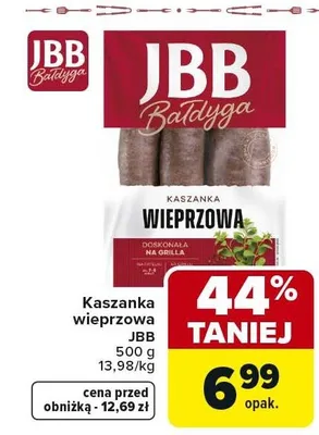 Kaszanka wieprzowinowa promocja w Carrefour Market