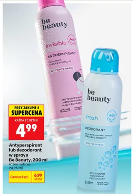 Antyperspirant lub dezodorant w sprayu Be Beauty promocja w Biedronka